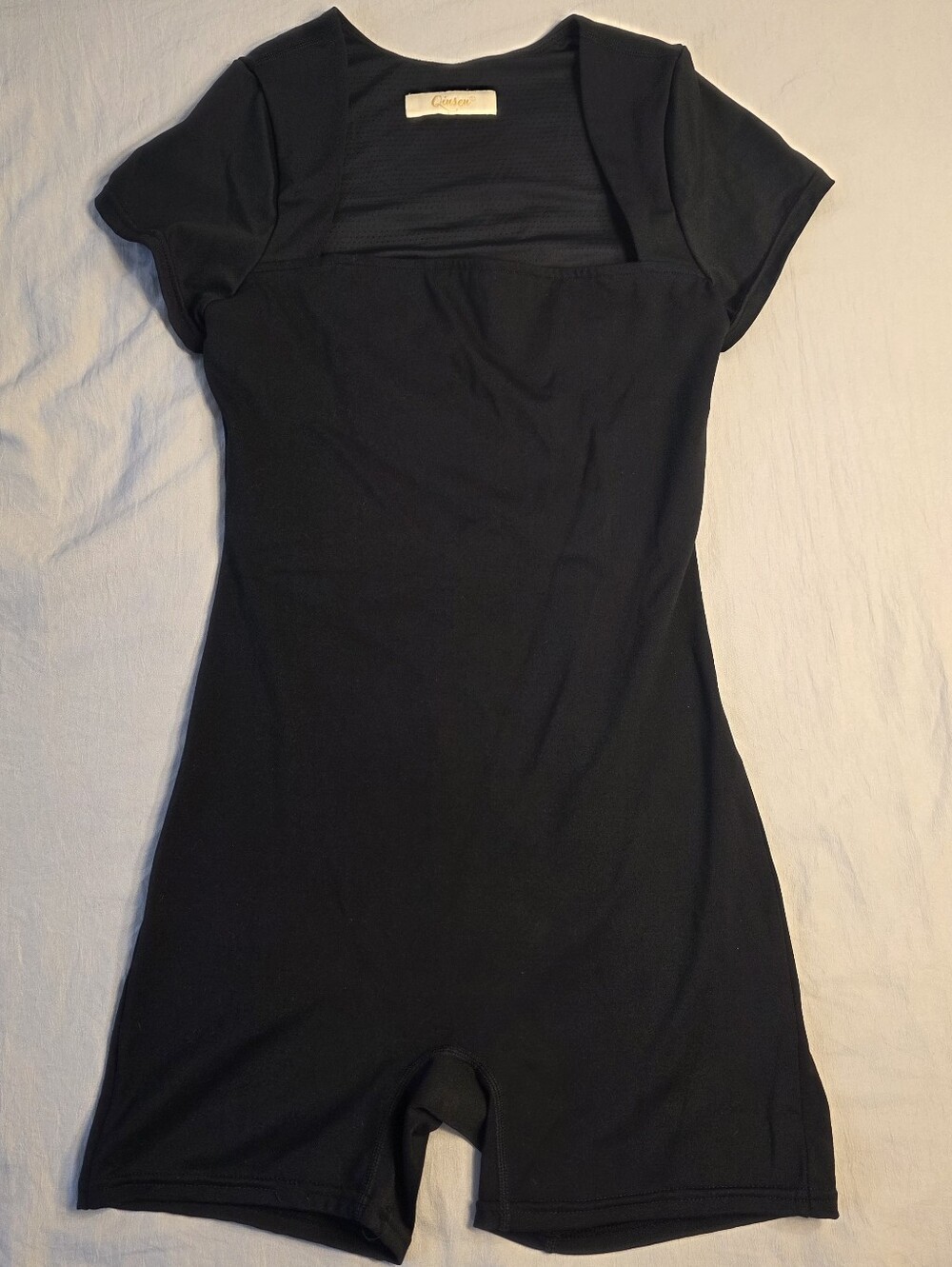 Black One Piece Stretchy Bodysuit